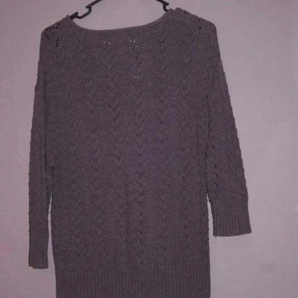 Sonoma Purple Roll Neck Sweater Size Large Crew Style 100% Cotton 3/4 Length - Picture 12 of 15